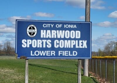 Harwood Sports Complex sign