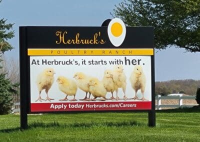 Herbrucks poultry ranch sign