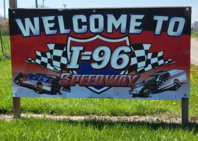 I-96 Speedway welcome sign