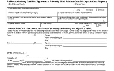 Form 3676 – Affidavit Attesting Qualified Agricultural Property Shall Remain Qualified Agricultural Property
